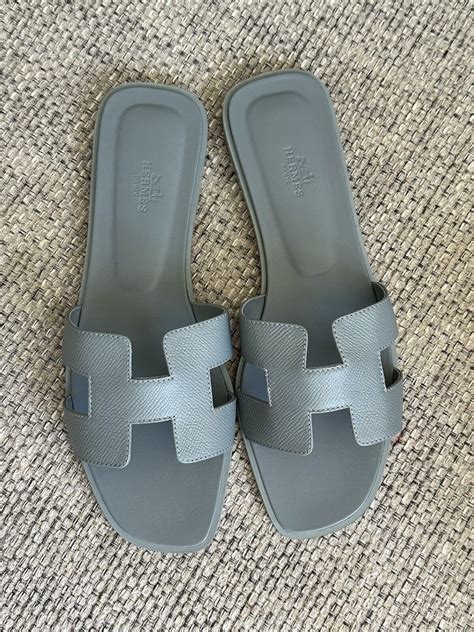 hermes oran gris antarctique|HERMÈS ORAN SANDAL Gris Antarctique .